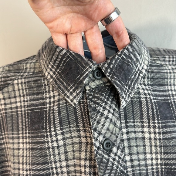 NWT Woolrich Miners Wash Cotton Flannel Plaid Shirt Sz Large Button Down Modern - Picture 10 of 15